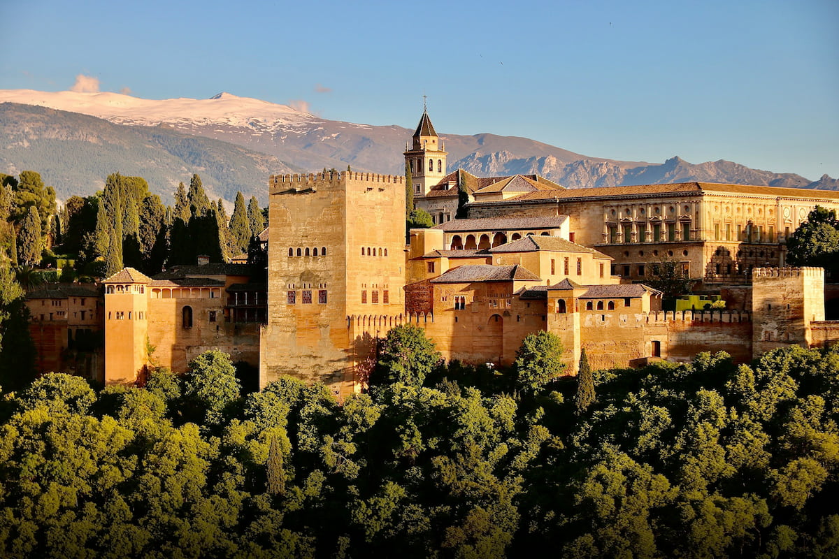 Alhambra in Grenada Spain taken from across the river